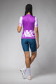 ALÉ Tricou de ciclism cu mânecă scurtă - PALM PR-E - ciclamen/alb