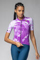 ALÉ Tricou de ciclism cu mânecă scurtă - PALM PR-E - ciclamen/alb
