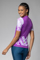 ALÉ Tricou de ciclism cu mânecă scurtă - PALM PR-E - ciclamen/alb