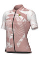 ALÉ Tricou de ciclism cu mânecă scurtă - PALM PR-E - roz/alb