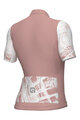 ALÉ Tricou de ciclism cu mânecă scurtă - PALM PR-E - roz/alb