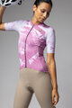 ALÉ Tricou de ciclism cu mânecă scurtă - PALM PR-E - roz/alb
