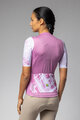 ALÉ Tricou de ciclism cu mânecă scurtă - PALM PR-E - roz/alb