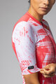 ALÉ Tricou de ciclism cu mânecă scurtă - PALM PR-E - roșu/alb