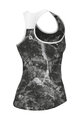 ALÉ Tricoul de ciclism fără mâneci - MARBLE PRAGMA - negru/alb