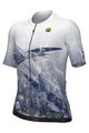 ALÉ Tricou de ciclism cu mânecă scurtă - QUARTZ PR-E - alb/albastru