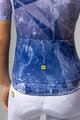 ALÉ Tricou de ciclism cu mânecă scurtă - QUARTZ PR-E - alb/albastru