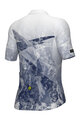 ALÉ Tricou de ciclism cu mânecă scurtă - QUARTZ PR-E - alb/albastru