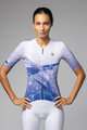 ALÉ Tricou de ciclism cu mânecă scurtă - QUARTZ PR-E - alb/albastru