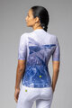 ALÉ Tricou de ciclism cu mânecă scurtă - QUARTZ PR-E - alb/albastru
