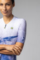ALÉ Tricou de ciclism cu mânecă scurtă - QUARTZ PR-E - alb/albastru
