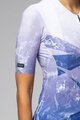 ALÉ Tricou de ciclism cu mânecă scurtă - QUARTZ PR-E - alb/albastru