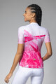 ALÉ Tricou de ciclism cu mânecă scurtă - QUARTZ PR-E - alb/roz