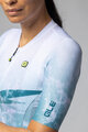 ALÉ Tricou de ciclism cu mânecă scurtă - QUARTZ PR-E - alb/verde