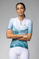 ALÉ Tricou de ciclism cu mânecă scurtă - QUARTZ PR-E - alb/verde