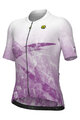 ALÉ Tricou de ciclism cu mânecă scurtă - QUARTZ PR-E - alb/mov