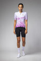 ALÉ Tricou de ciclism cu mânecă scurtă - QUARTZ PR-E - alb/mov
