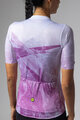 ALÉ Tricou de ciclism cu mânecă scurtă - QUARTZ PR-E - alb/mov