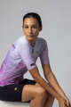 ALÉ Tricou de ciclism cu mânecă scurtă - QUARTZ PR-E - alb/mov