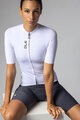 ALÉ Tricou de ciclism cu mânecă scurtă - COLOR BLOCK PRAGMA - alb