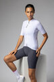 ALÉ Tricou de ciclism cu mânecă scurtă - COLOR BLOCK PRAGMA - alb