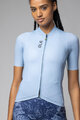 ALÉ Tricou de ciclism cu mânecă scurtă - COLOR BLOCK PRAGMA - albastru deschis