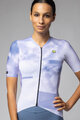 ALÉ Tricou de ciclism cu mânecă scurtă - ATMOSFERA PR-E - alb/mov