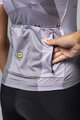 ALÉ Tricou de ciclism cu mânecă scurtă - SPRINTER R-EV1 - alb/mov/gri