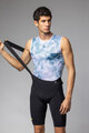 ALÉ Tricou de ciclism fără mâneci - ATMOSFERA INTIMO - alb/albastru
