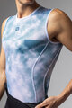 ALÉ Tricou de ciclism fără mâneci - ATMOSFERA INTIMO - alb/albastru