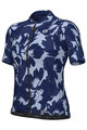 ALÉ Tricou de ciclism cu mânecă scurtă - FLOWER PRAGMA - alb/albastru