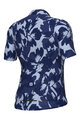 ALÉ Tricou de ciclism cu mânecă scurtă - FLOWER PRAGMA - alb/albastru