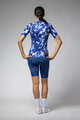 ALÉ Tricou de ciclism cu mânecă scurtă - FLOWER PRAGMA - alb/albastru