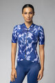 ALÉ Tricou de ciclism cu mânecă scurtă - FLOWER PRAGMA - alb/albastru