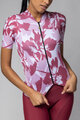 ALÉ Tricou de ciclism cu mânecă scurtă - FLOWER PRAGMA - alb/roșu