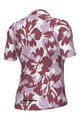 ALÉ Tricou de ciclism cu mânecă scurtă - FLOWER PRAGMA - alb/roșu