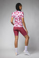 ALÉ Tricou de ciclism cu mânecă scurtă - FLOWER PRAGMA - alb/roșu
