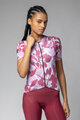 ALÉ Tricou de ciclism cu mânecă scurtă - FLOWER PRAGMA - alb/roșu