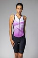 ALÉ Salopetă de ciclism - HORIZON TRIATHLON - roz/negru