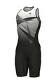 ALÉ Salopetă de ciclism - HORIZON TRIATHLON - alb/gri/negru