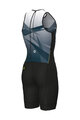 ALÉ Salopetă de ciclism - HORIZON TRIATHLON - alb/albastru/negru