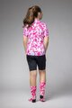 ALÉ Tricou de ciclism cu mânecă scurtă - ESSENZA KID - roz/alb