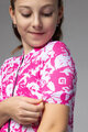 ALÉ Tricou de ciclism cu mânecă scurtă - ESSENZA KID - roz/alb