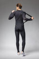 ALÉ Pantaloni de ciclism lungi cu bretele - negru
