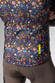 ALÉ Tricou de cilism pentru iarnă cu mânecă lungă - PRAGMA FLOWERY - negru/multicolor
