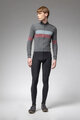 ALÉ Tricou de cilism pentru iarnă cu mânecă lungă - WOOL LINE - gri