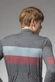 ALÉ Tricou de cilism pentru iarnă cu mânecă lungă - WOOL LINE - gri