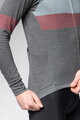 ALÉ Tricou de cilism pentru iarnă cu mânecă lungă - WOOL LINE - gri