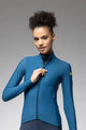 ALÉ Tricou de cilism pentru iarnă cu mânecă lungă - PRAGMA FONDO 3.0 LADY - albastru