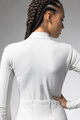 ALÉ Tricou de cilism pentru iarnă cu mânecă lungă - PRAGMA FONDO 3.0 LADY - alb